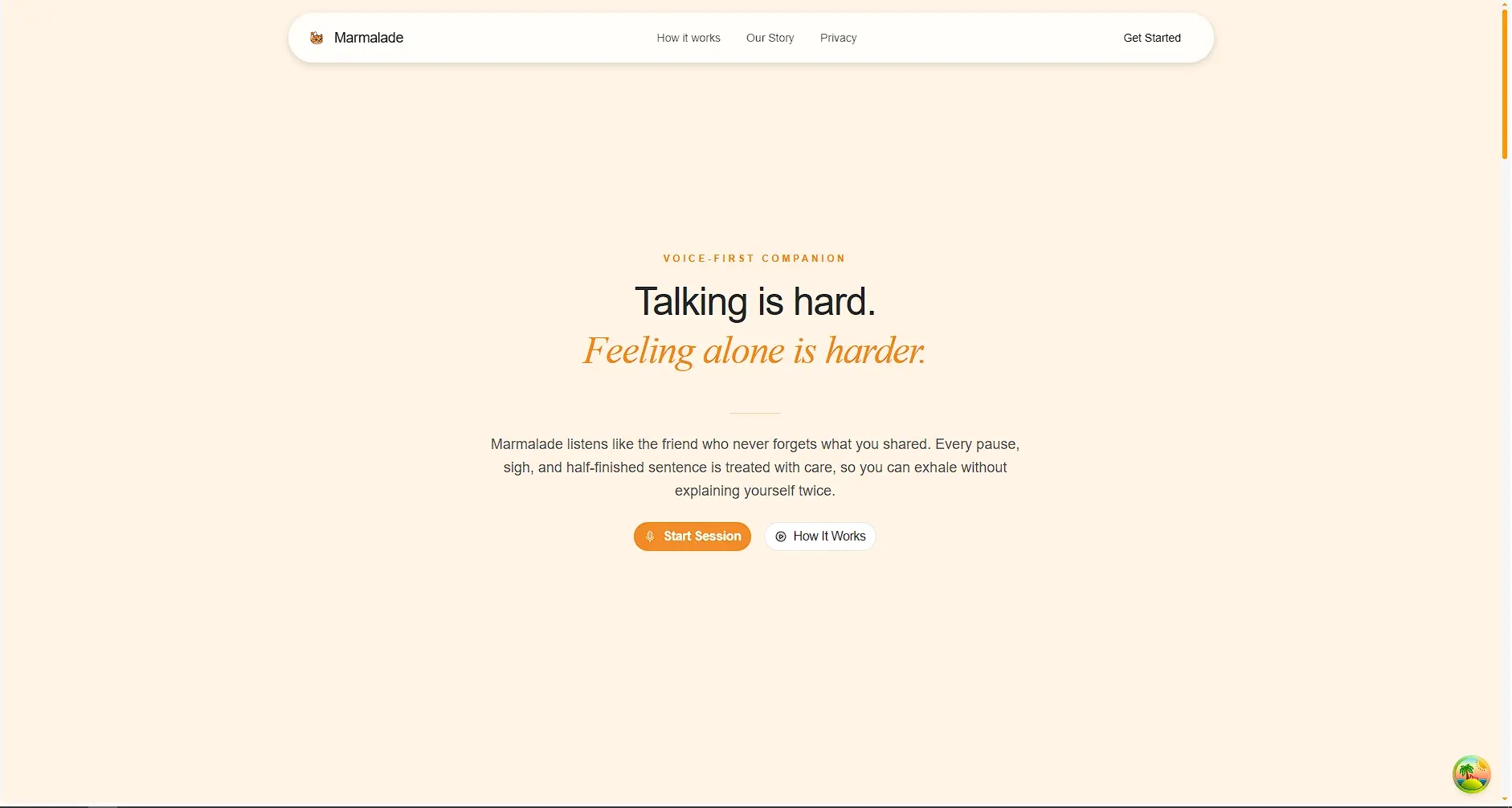 Marmalade – Voice-First Emotional Companion